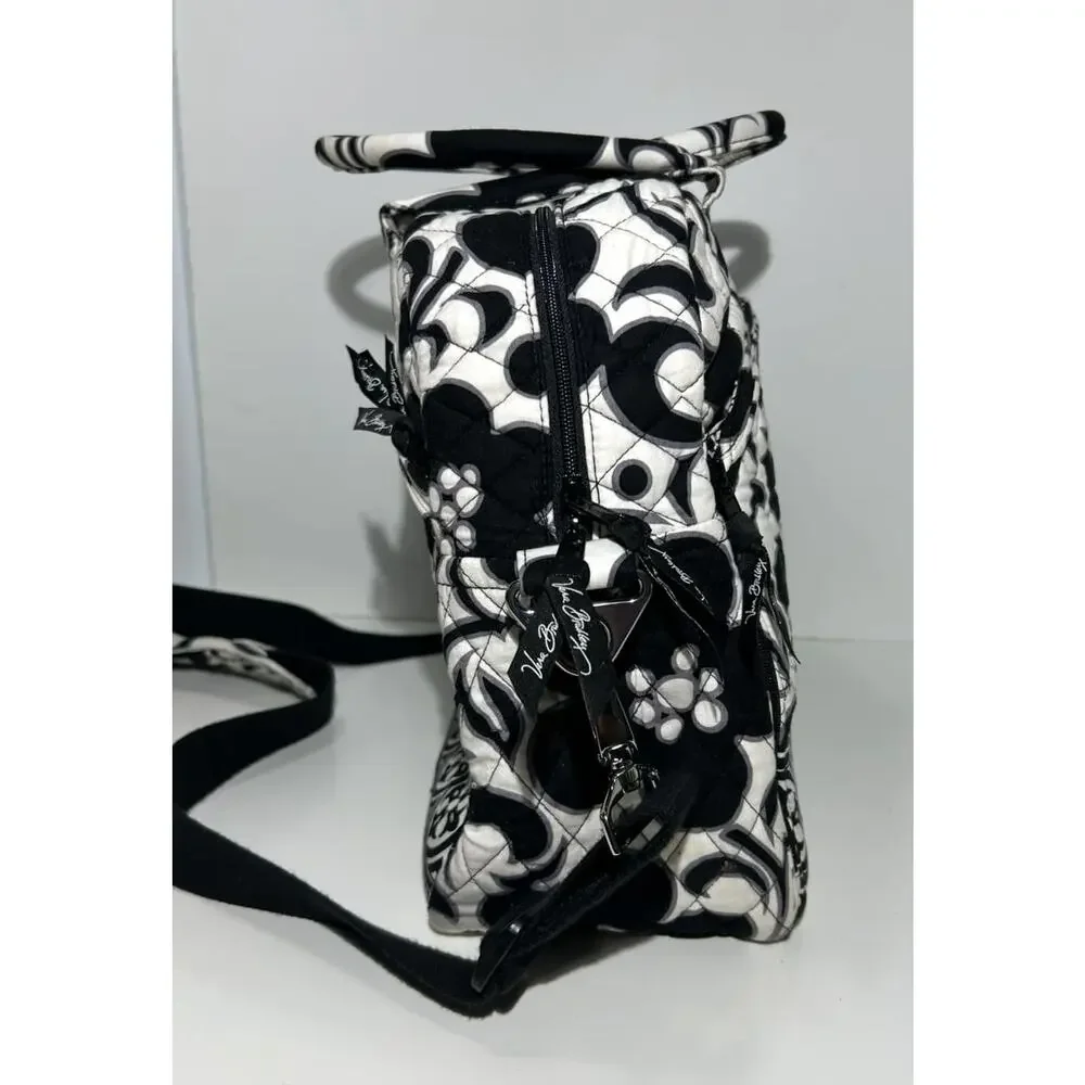 Vera Bradley NIGHT & DAY Metropolitan Bag Carry On Tote Black White Floral - Picture 6 of 12